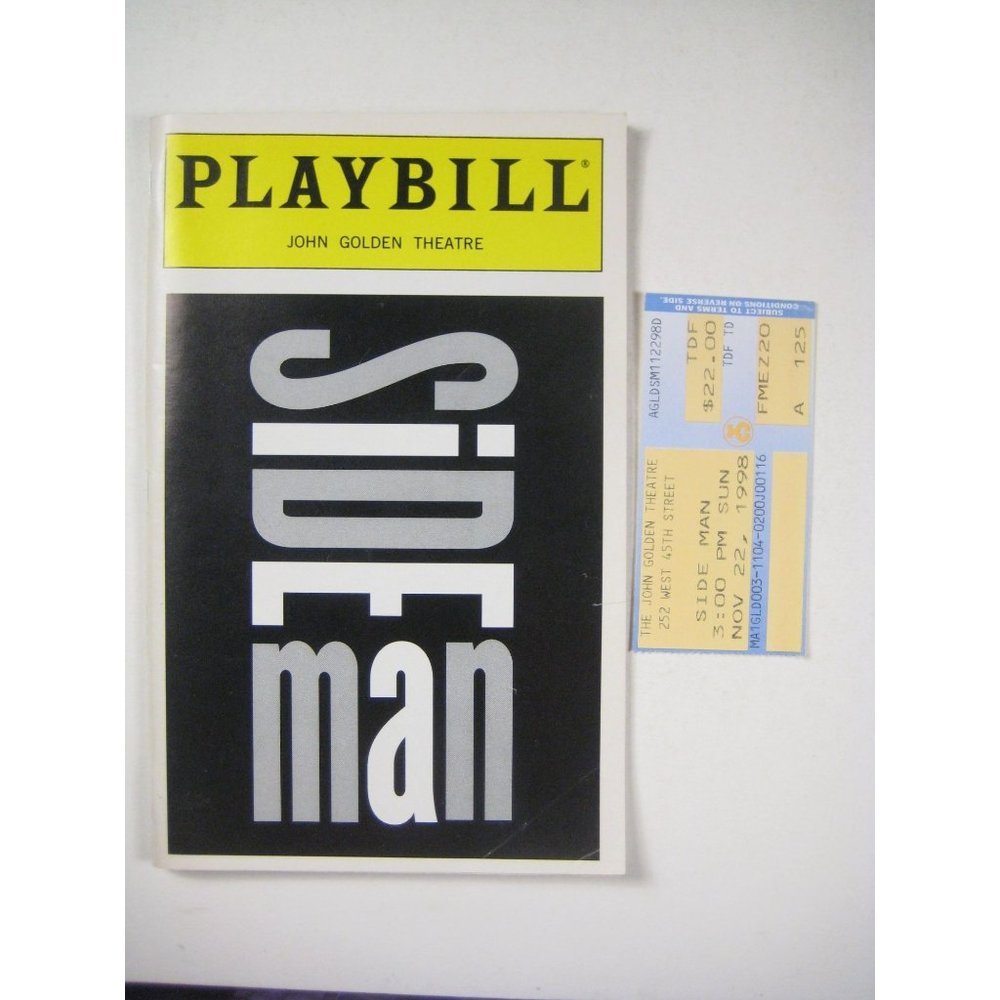 Side Man Broadway Playbill Geer Christian Slater Makkena Nov 1998 Ticket TEAR